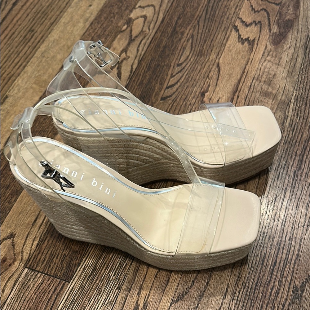 Clear Wedge Sandals 9 M
